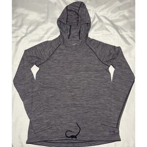 Under Armour Women’s Hoodie HeatGear Heathered Purple Loose Fit Size S Lightweig